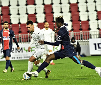 Maccabi Haifa youngster, David Acquah in action for his club