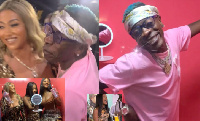 Shatta Wale was present during Mona4Reall's E.P launch