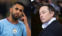 Man City winger Riyad Mahrez and Twitter owner Elon Musk