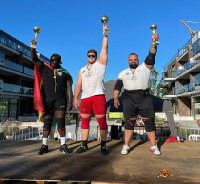 Evans Aryee on the left emerges first runner-up at Exreme Strongman competition