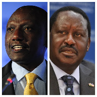 Kenya's Deputy President William Ruto and former prime minister Raila Odinga