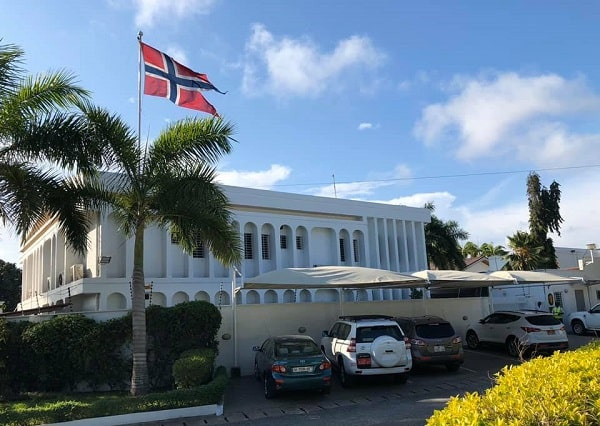 The Norwegian Embassy in Ghana has shut down after a key staff tested positive for Coronavirus.