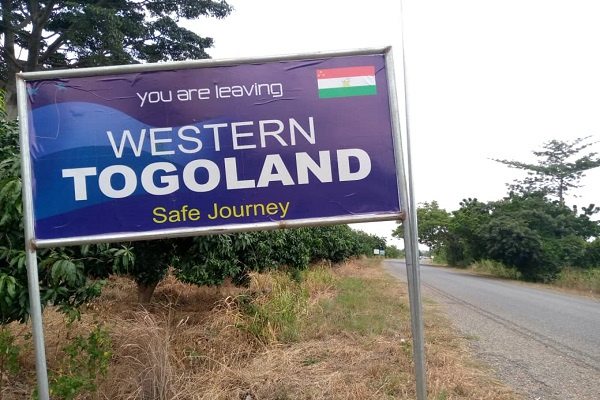 A photo of Western Togoland signpost