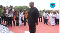 Former President John Mahama at the fifth anniversary of Late President Atta Mills