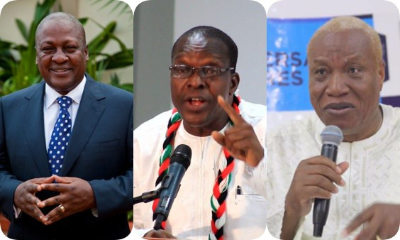 Former President John Dramani Mahama, Alban Bagbin and Prof. Joshua Alabi