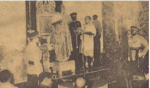 Kwame Nkrumah during his swearing-in in 1960