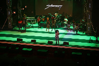 Becca on stage at 2017 BHIM concert