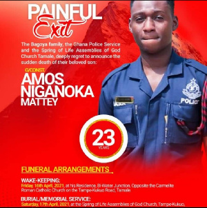 Amos Mattey will be buried on Saturday