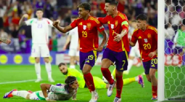 Calafiori's own goal gives Spain a deserved lead