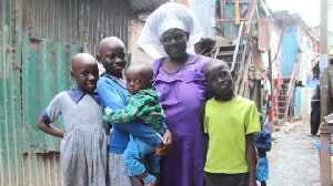 Stark choice: Celestine Adhiambo would have to buy less food to provide more water to her children