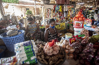 File Photo: Market women with their wares displayed