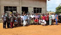 A group of people present at the launch