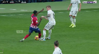 Partey was sent off for a poor challenge on Toni Kroos