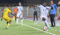 Ghanaian striker, Micheal Sarpong with the ball