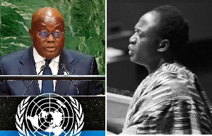 Nana Addo Dankwa Akufo-Addo (left), Kwame Nkrumah (right)