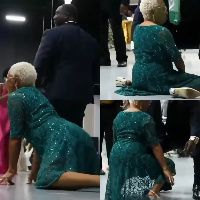 Elderly woman twerks