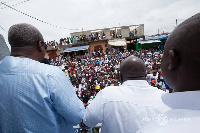 President John Dramani Mahama addressing supporters