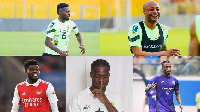 A photogrid of five Black Stars players who need Angola game to prove a point