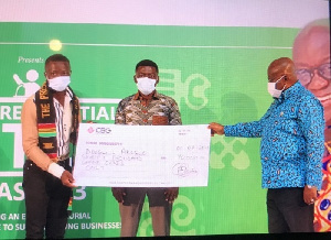 Douglas Akoglo was the winner of the third edition of the Presidential Pitch