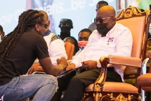 President Nana Addo Dankwa Akufo-Addo with Samini