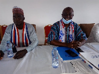 Anthony Anamoo (right) during the inauguration of the campaign team at Tempane Constituency