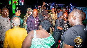 Ashantehene Otumfuo Osei Tutu II (middle) with other dignitaries