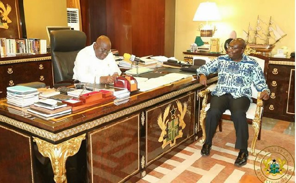 President Akufo-Addo with the Vice President, Dr. Mahamudu Bawumia