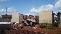 Some of the homes that have been leveled by the storm