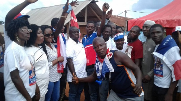 Daniel Mensah with some members of the New Patriotic Party