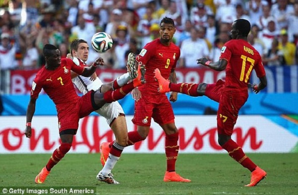 Black Stars against Germany at the 2014 FIFA World Cup in Brazil