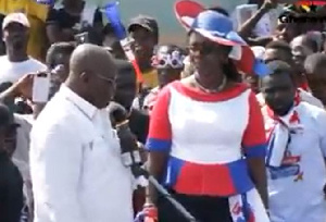 Nana Addo (L) Ursula Owusu MP for Ablekuma West constituency (R)