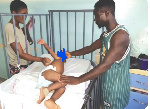 The two-year-old child underwent corrective surgery for injuries to his buttock