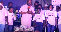 Samson Deen unveiling the national women's amputee football team