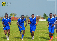 Kotoko players training before the start of the season