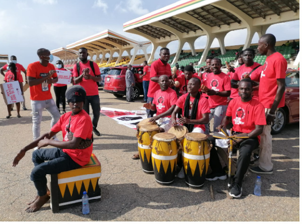 The students held a protest during the week