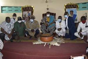 Tongraan Naab Kugbilson Nalebegtang when the GFA visited him in his palace