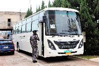 The President has donated a an Eicher-branded bus to the St. Cyprian