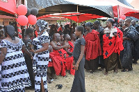 A funeral gathering