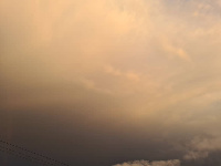 Some parts of Accra experienced a change in colour of the clouds