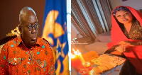 Nana Akufo-Addo [L]; Afia Schwarzenegger [R]