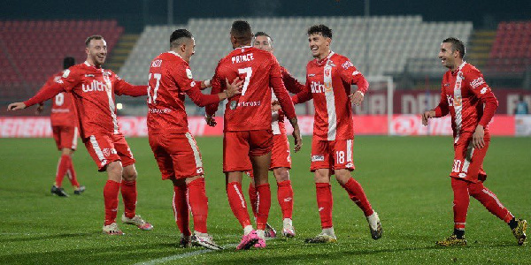 Kevin-Prince Boateng and his AC Monza teammates