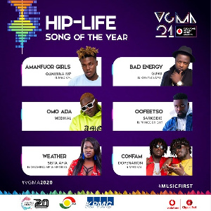 Hiplife Song of the Year nominees