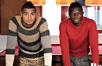 L-r: Muntari, KP Boateng, when they played together at Milan