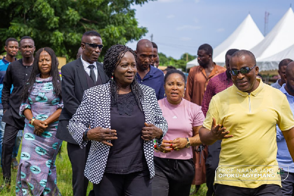 Prof Naana Opoku-Agyemang with Nii Ashie Moore on the tour