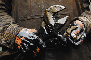 Crude Oil Work Hands