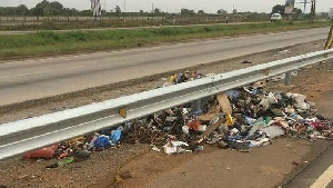 The incident happened a few metres to the toll booth on the Accra stretch of the motorway.