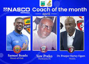 GFA coach of the month nominess