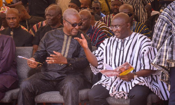 Former President of Ghana, John Dramani Mahama and Vice President of Ghana, Dr Mahamudu Bawumia