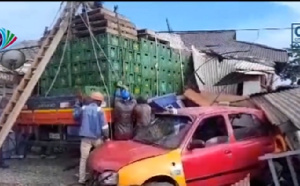 The truck that crashed into the office