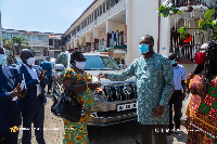 Dr Prempeh making the presentation